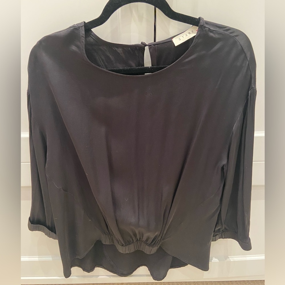 Stark X black top, elastic waist band, size XS